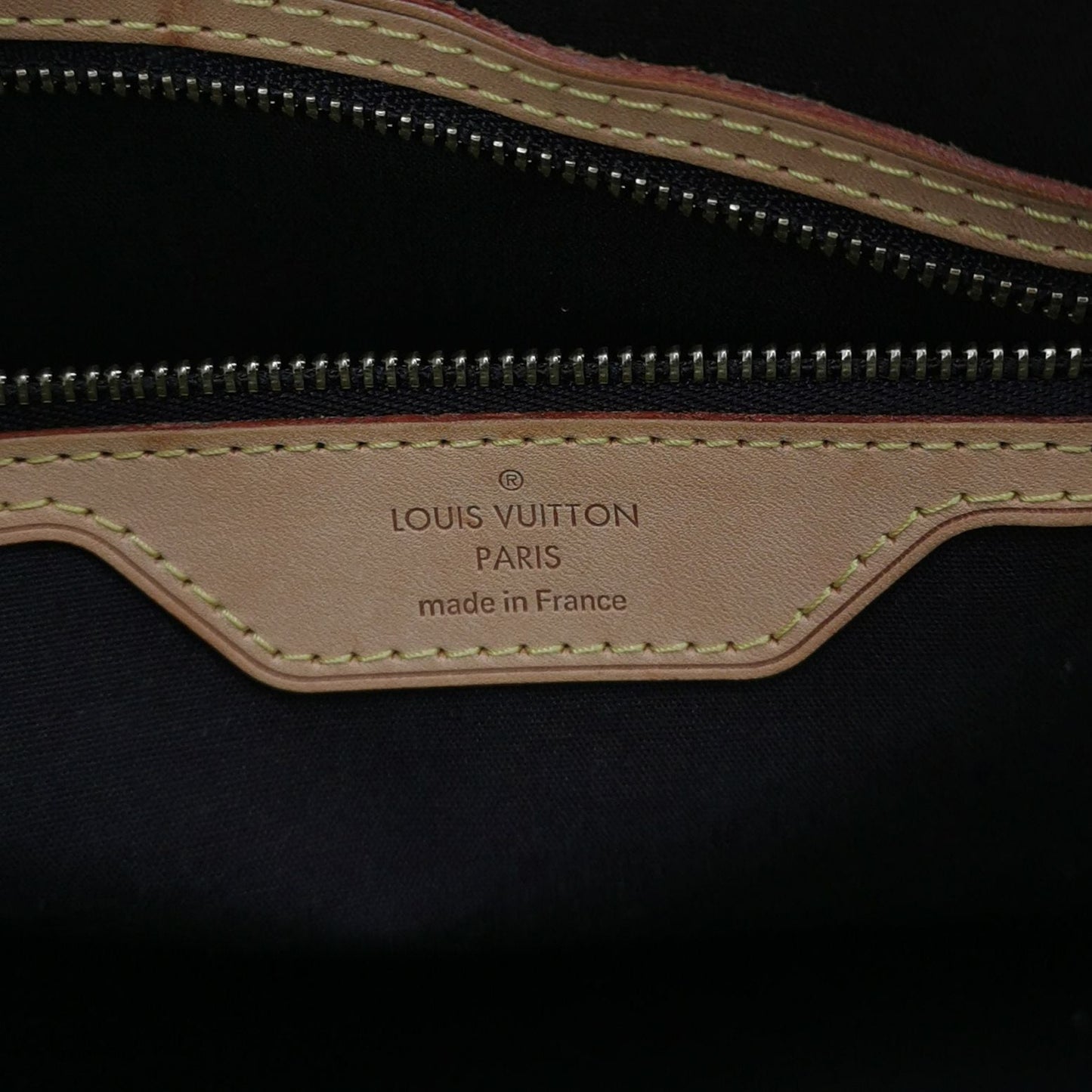 Preloved GLM-Brea Doctor Bag Medium in Vegetable-Tanned Leather and Patent Leather with Monogram Embossing and Rivet Decor 250604781222527