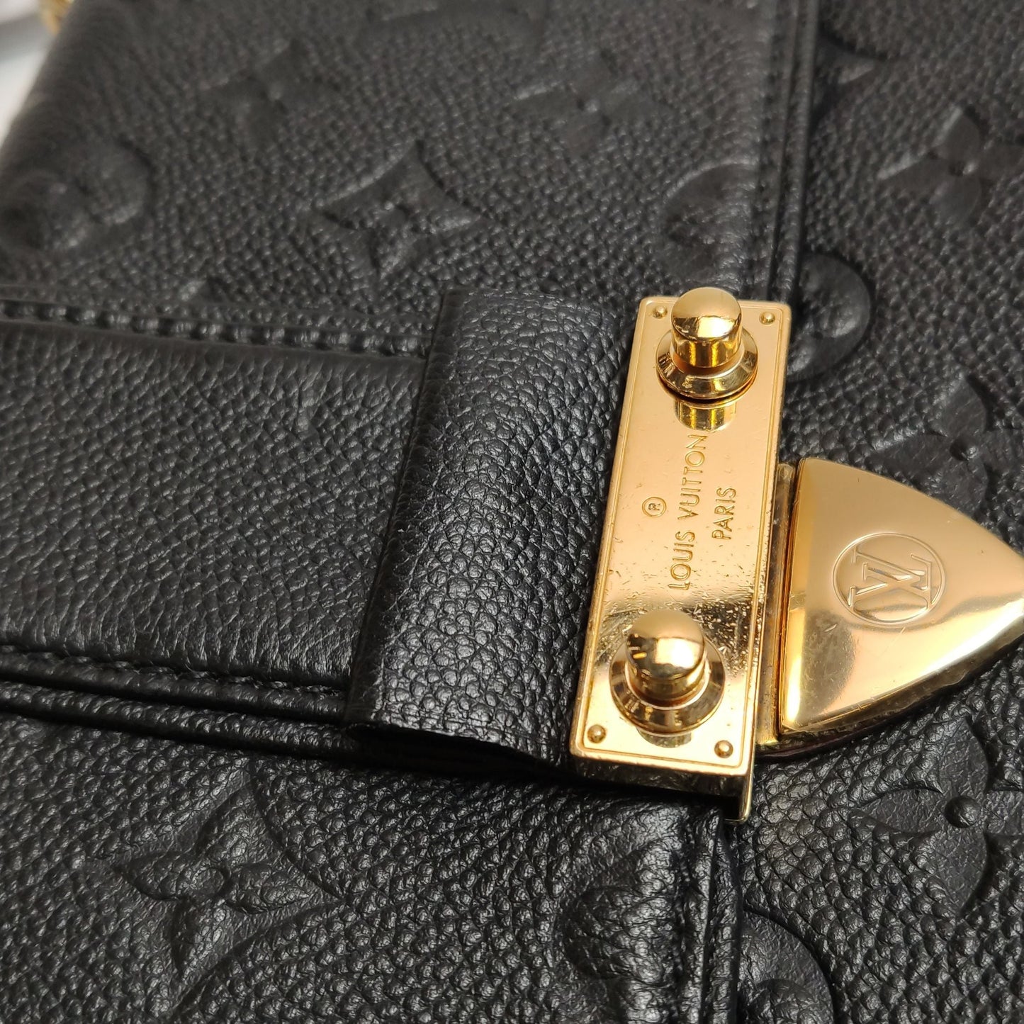 Preloved GLM-Saint Sulpice Leather Monogram Shoulder Bag 250602781220027