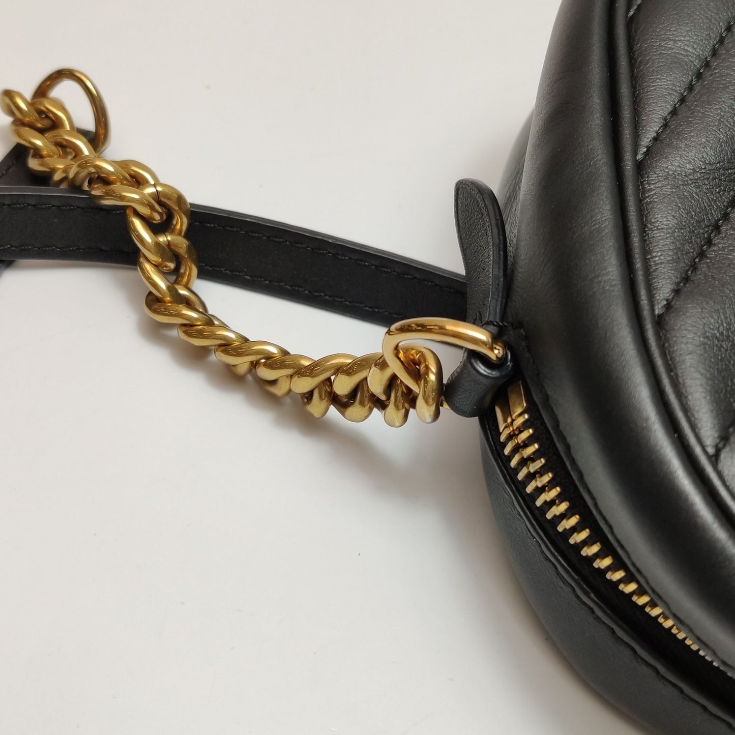 Preloved GLM-New Wave Leather Quilted Logo Crossbody Shoulder Bag 250604781221738