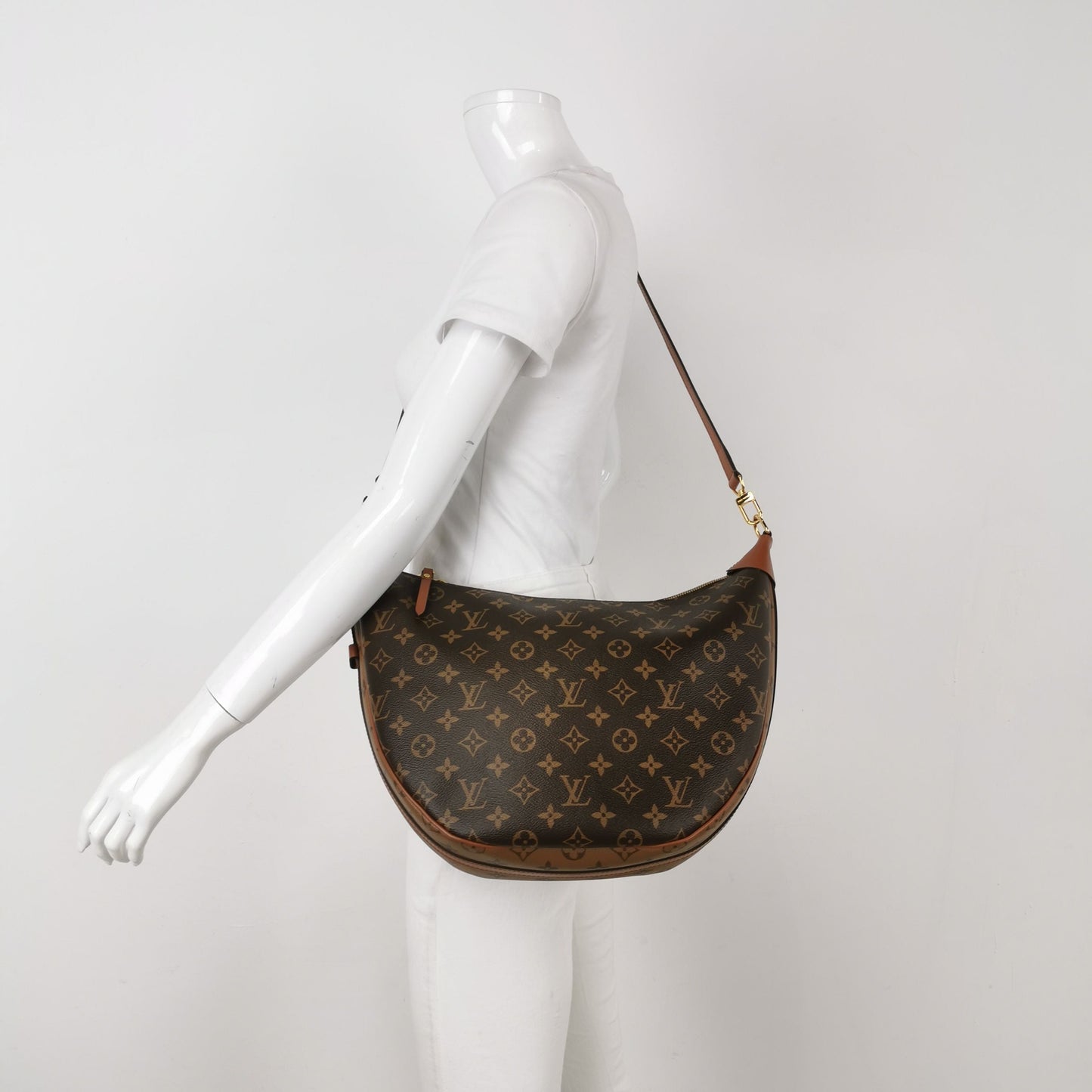 Preloved GLM-Loop Hobo Monogram Crossbody Shoulder Bag 250604781221580