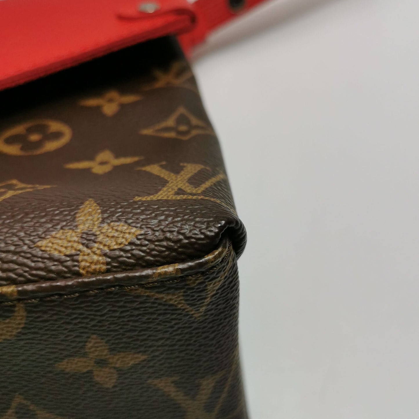 Preloved GLM-Saint Michel Leather Monogram Shield Buckle Messenger Bag 250602781219394