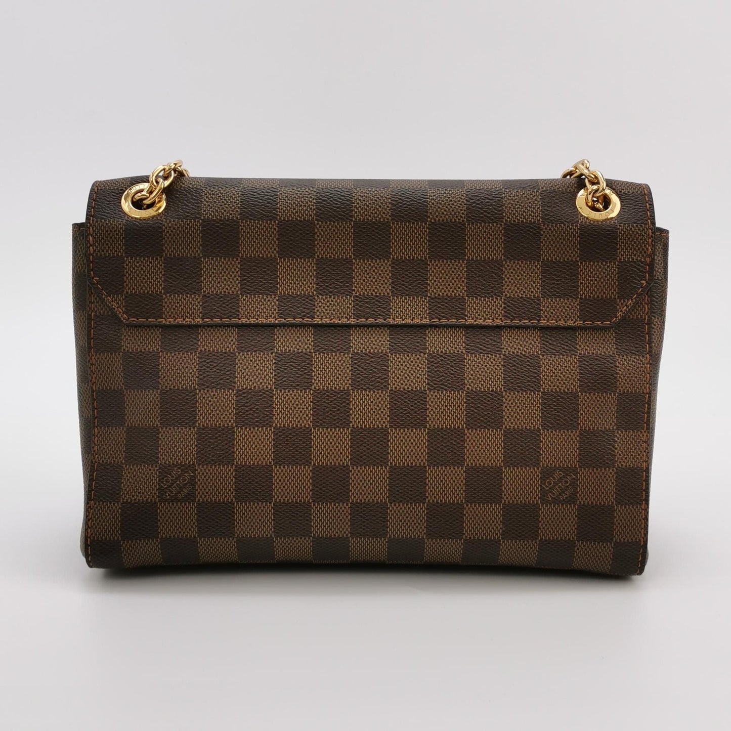 Preloved GLM-Vavin Small Leather Checkerboard Lock Shoulder Bag 250603781220810