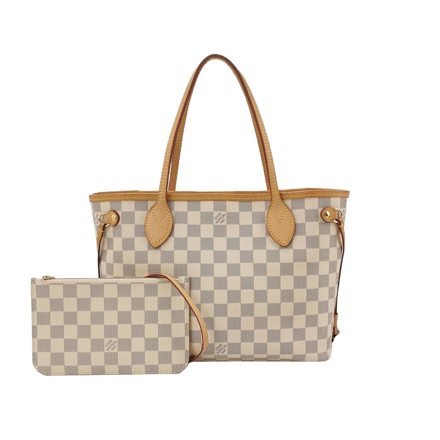 Preloved GLM-Neverfull Small Damier Ebene Canvas Shoulder Bag with Chip 250603781221434