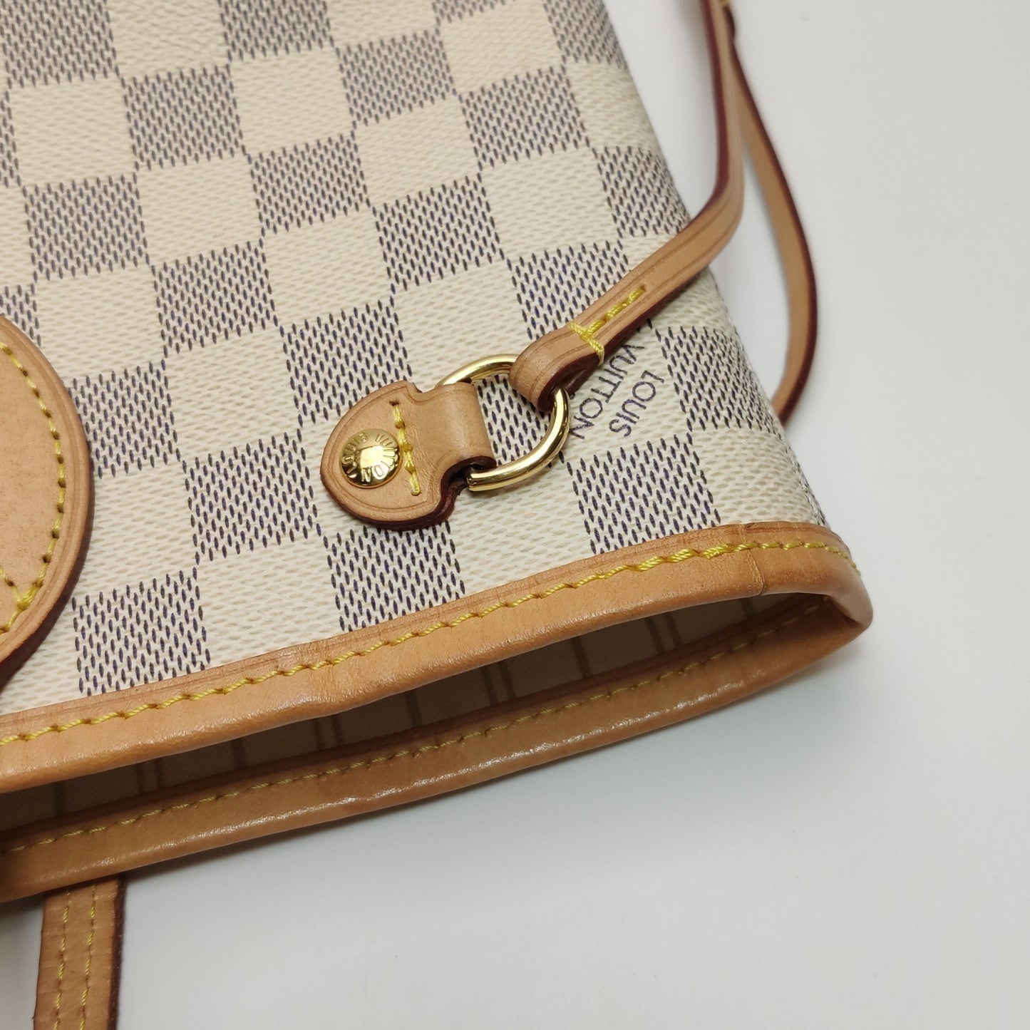 Preloved GLM-Neverfull Small Damier Ebene Canvas Shoulder Bag with Chip 250603781221434