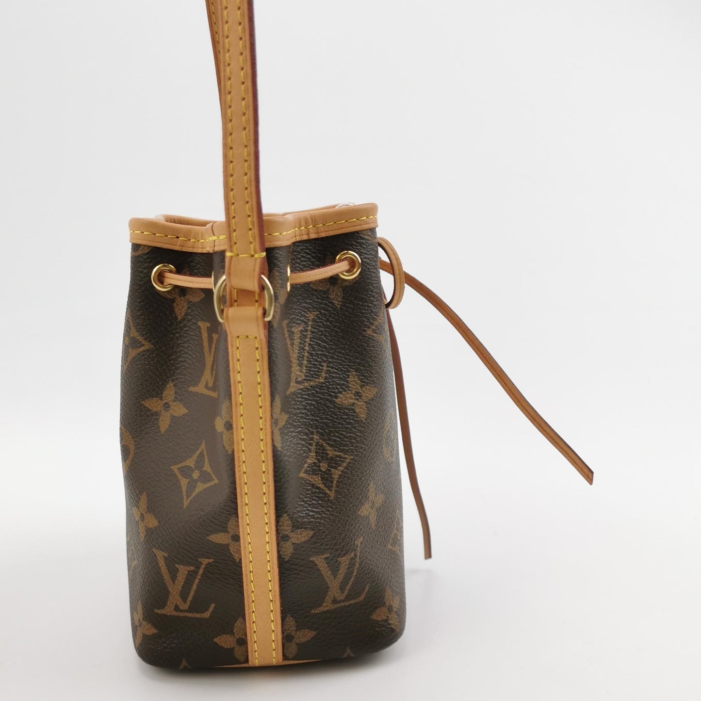 Preloved GLM-NOE Nano Monogram Drawstring Shoulder Bag Microchip 250604781222331