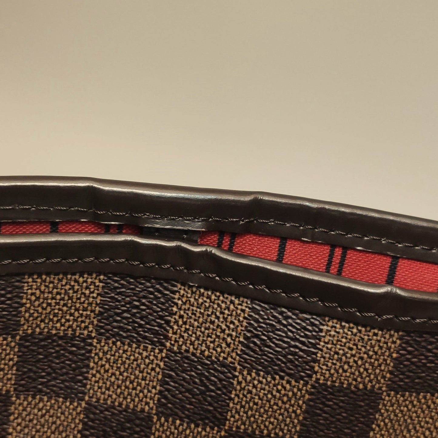Preloved GLM-Neverfull Medium Damier Ebene Tote Bag 250603781220280