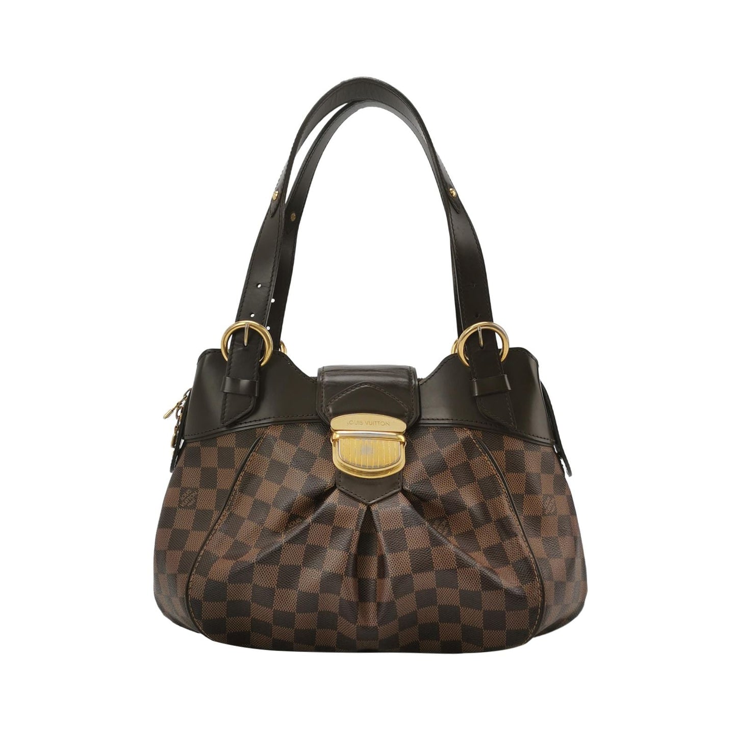Preloved GLM-Sistina Checkerboard Leather Shoulder Bag 250602781218635