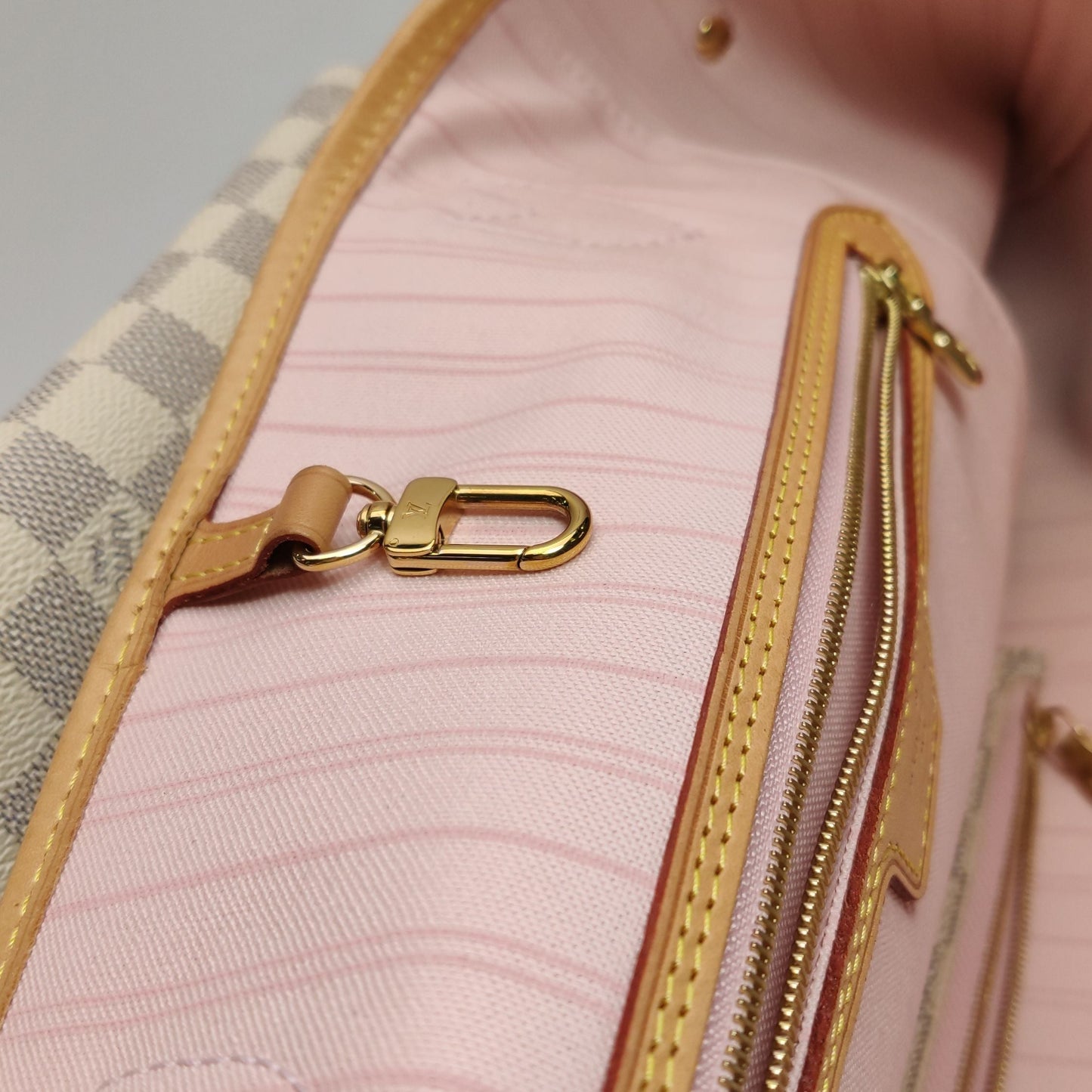 Preloved GLM-Neverfull MM Damier Ebene Tote Bag with Chip 250603781220129