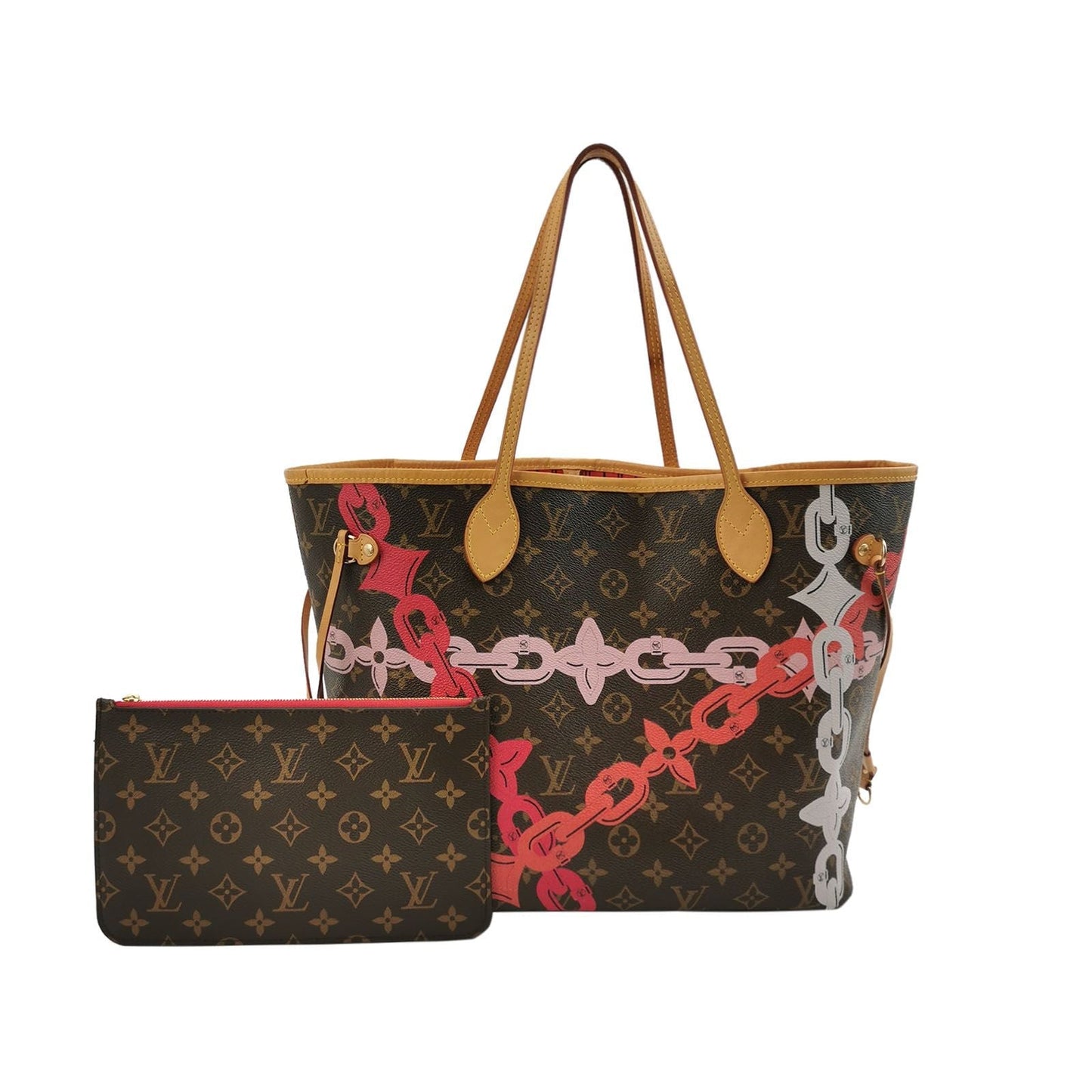 Preloved GLM-Neverfull MM Monogram Canvas and Leather Tote Bag 250602781219636
