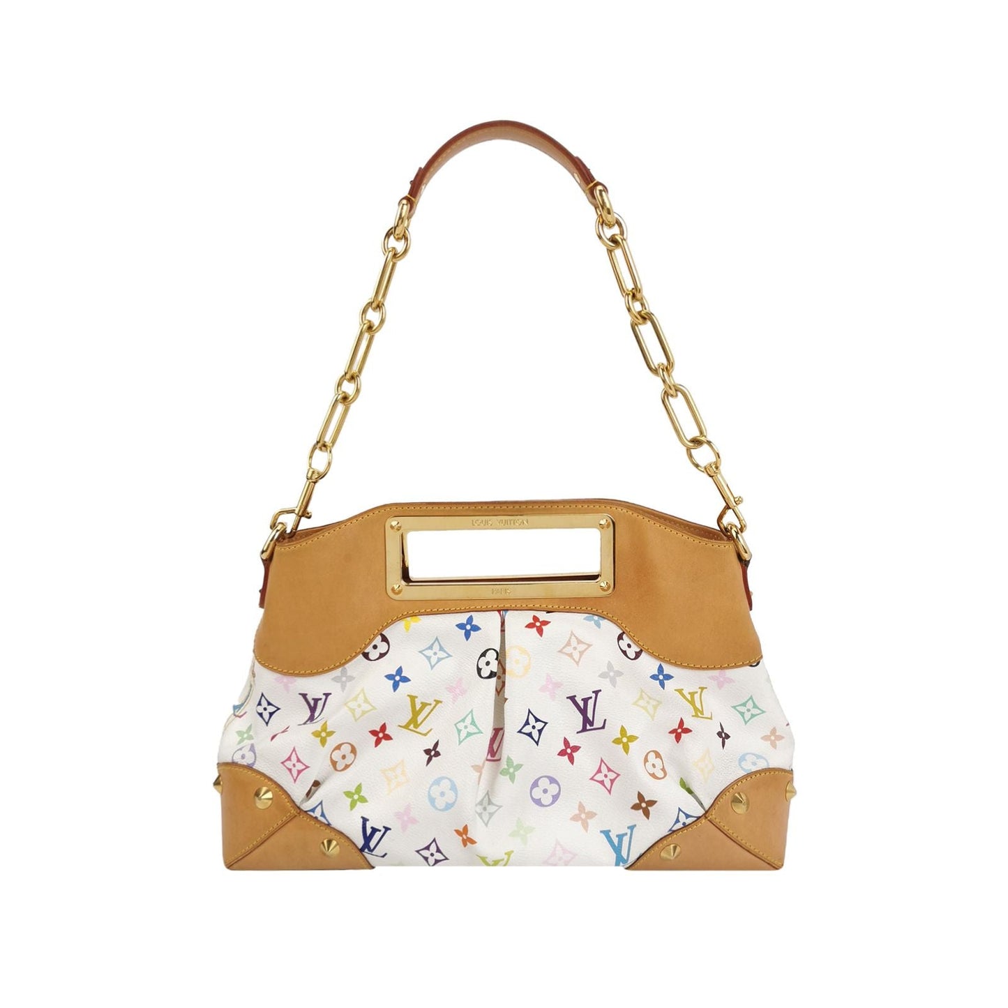 Preloved GLM-Judy White Multicolor Perforated Shoulder Bag 250612781234103