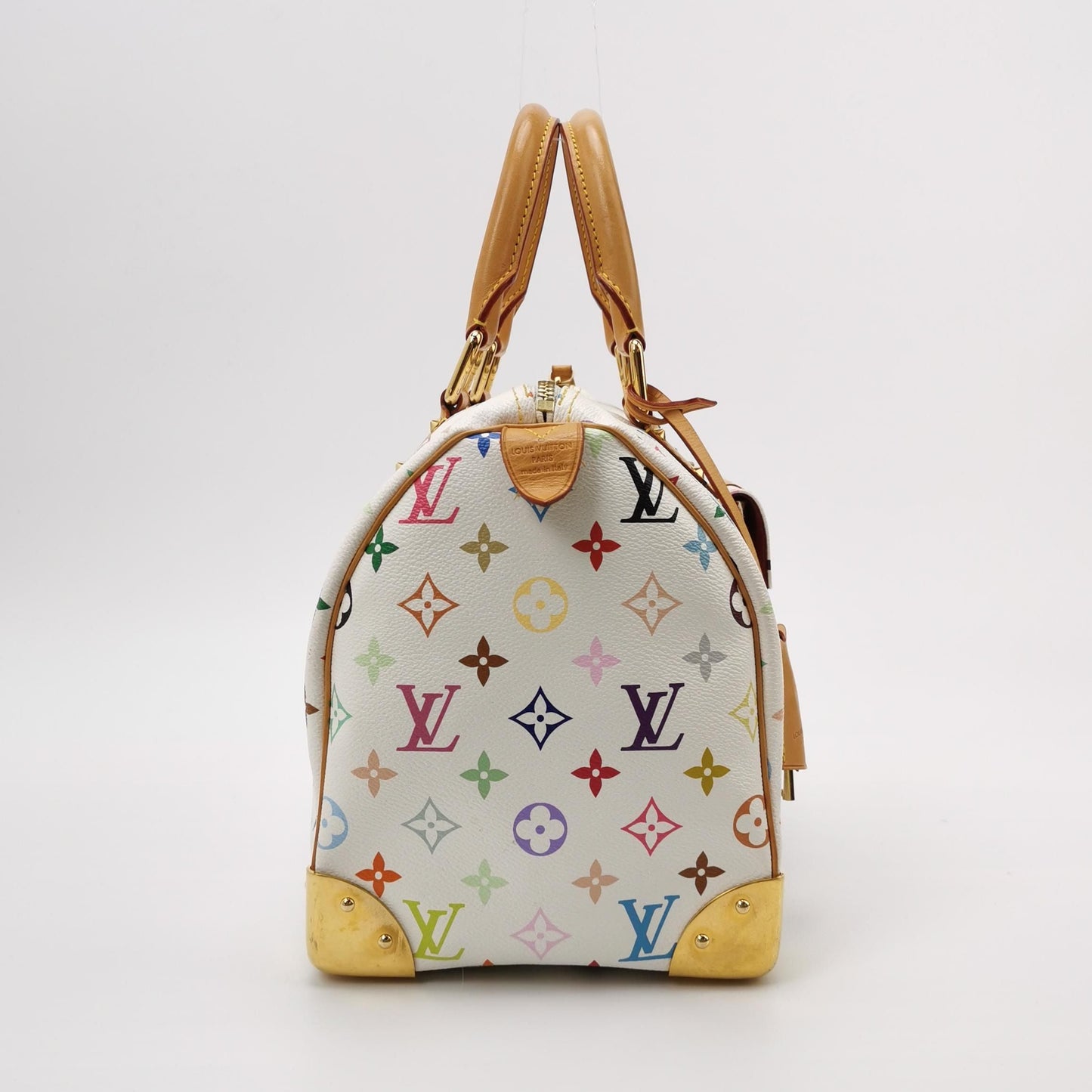 Preloved GLM-Speedy 30 White Multicolor Boston Bag 250528781211920