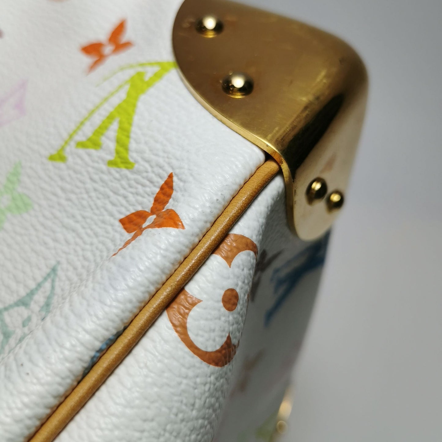 Preloved GLM-Speedy 30 White Multicolor Boston Bag 250528781211920