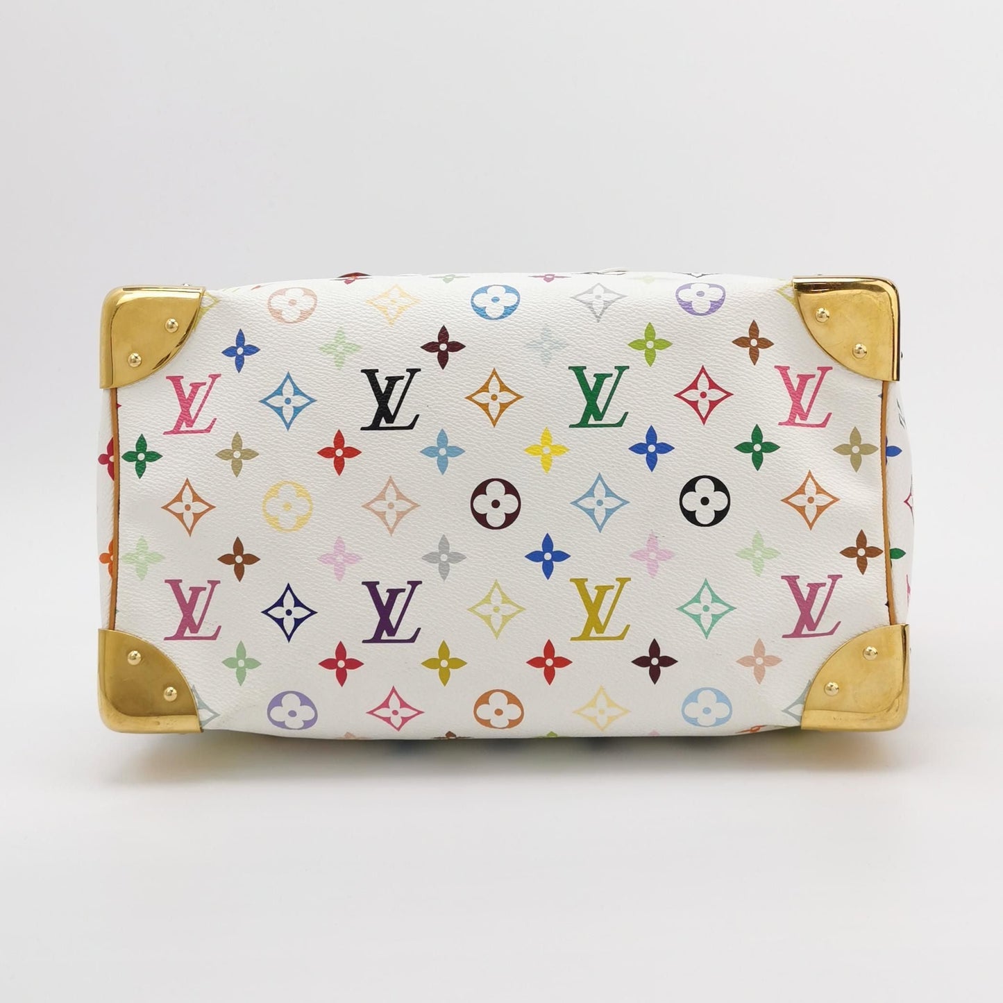 Preloved GLM-Speedy 30 White Multicolor Boston Bag 250528781211920