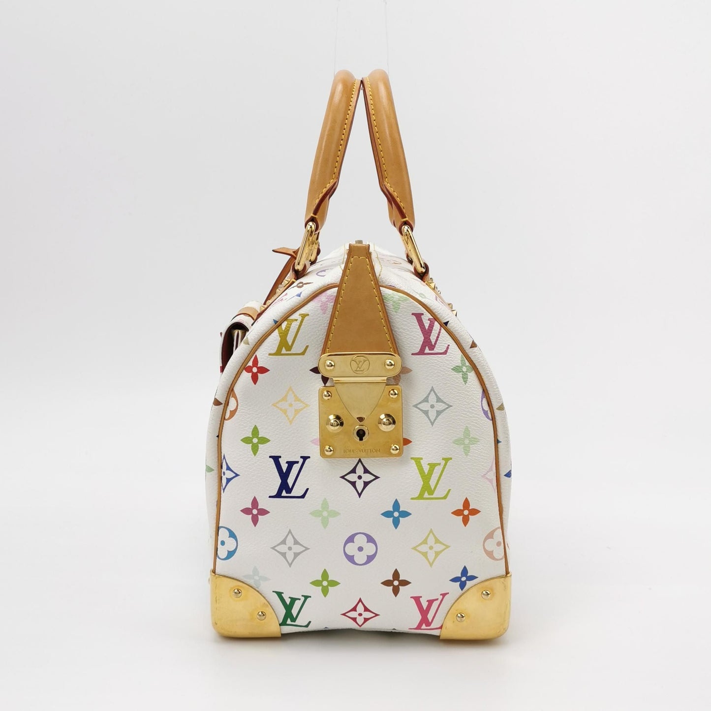 Preloved GLM-Speedy 30 White Multicolor Boston Bag 250528781211920