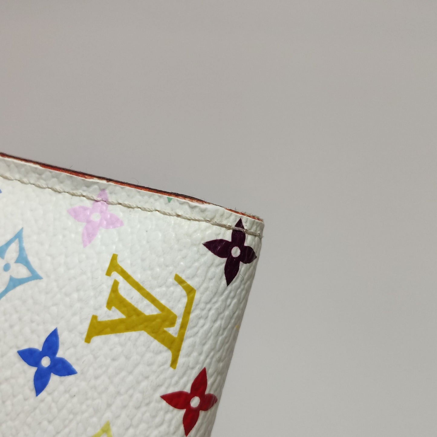 Preloved GLM-Eugenie White Multicolor Leather Clutch with Metal Buckle 250521781201382