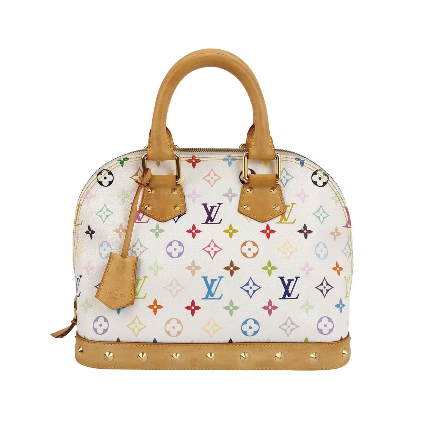 Preloved GLM-Alma Small White Multicolor Shell Bag Handbag 250422781159608
