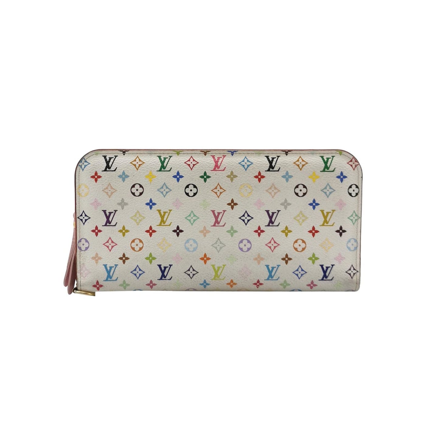 Preloved GLM-Insolite White Multicolor Zip Clutch 250526781209004