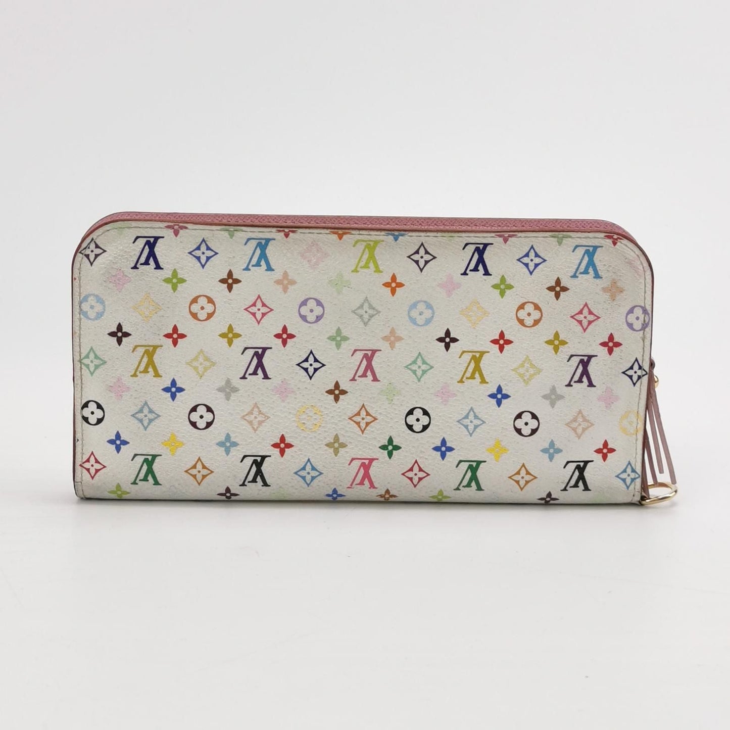 Preloved GLM-Insolite White Multicolor Zip Clutch 250526781209004