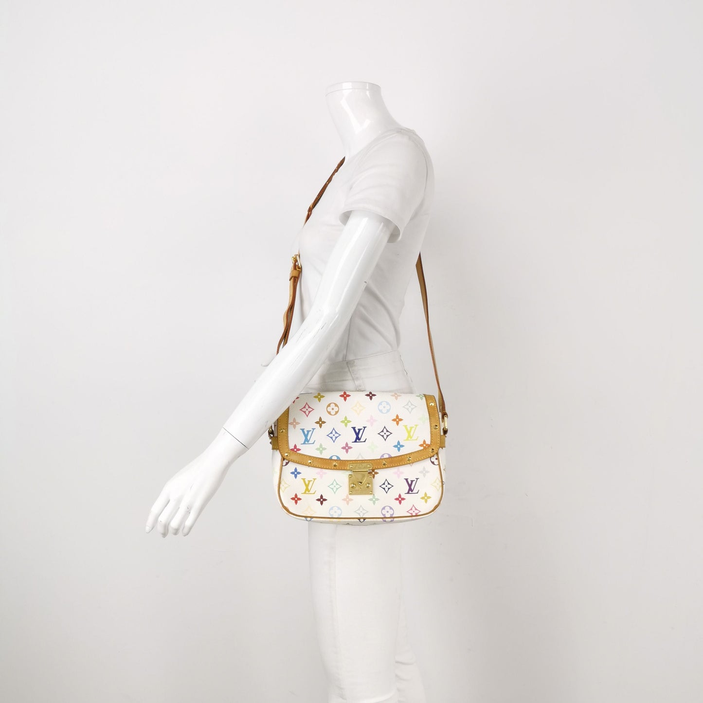 Preloved GLM-Sologne Bag White Multicolor 250614781237042