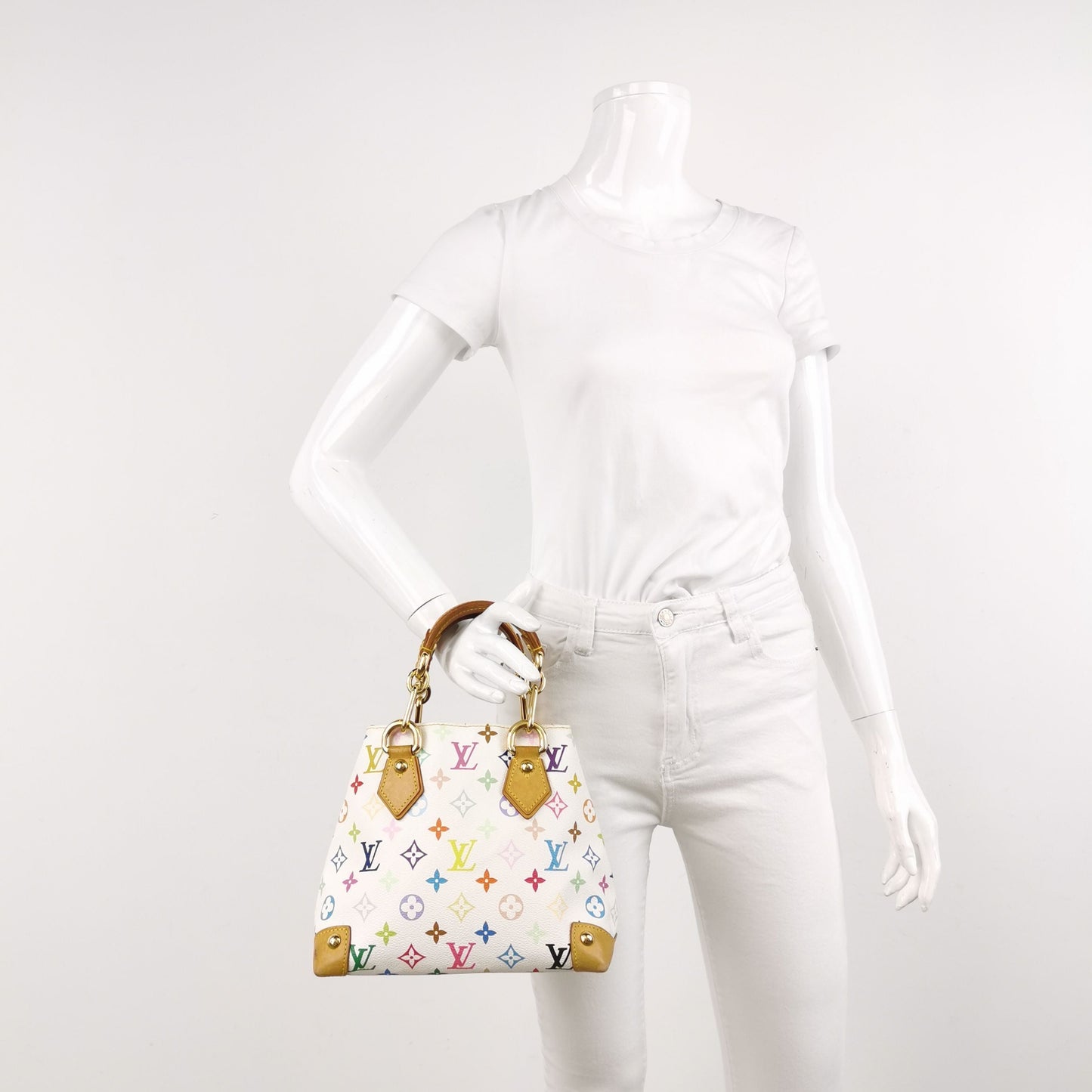Preloved GLM-Audra Small Tote Bag White Multicolor 250518781197392
