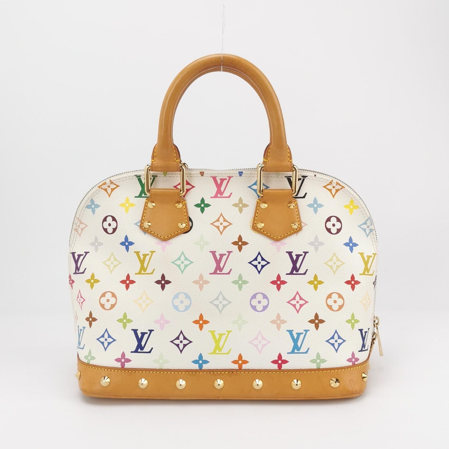 Preloved GLM-Alma Small White Multicolor Handbag 250614781237248