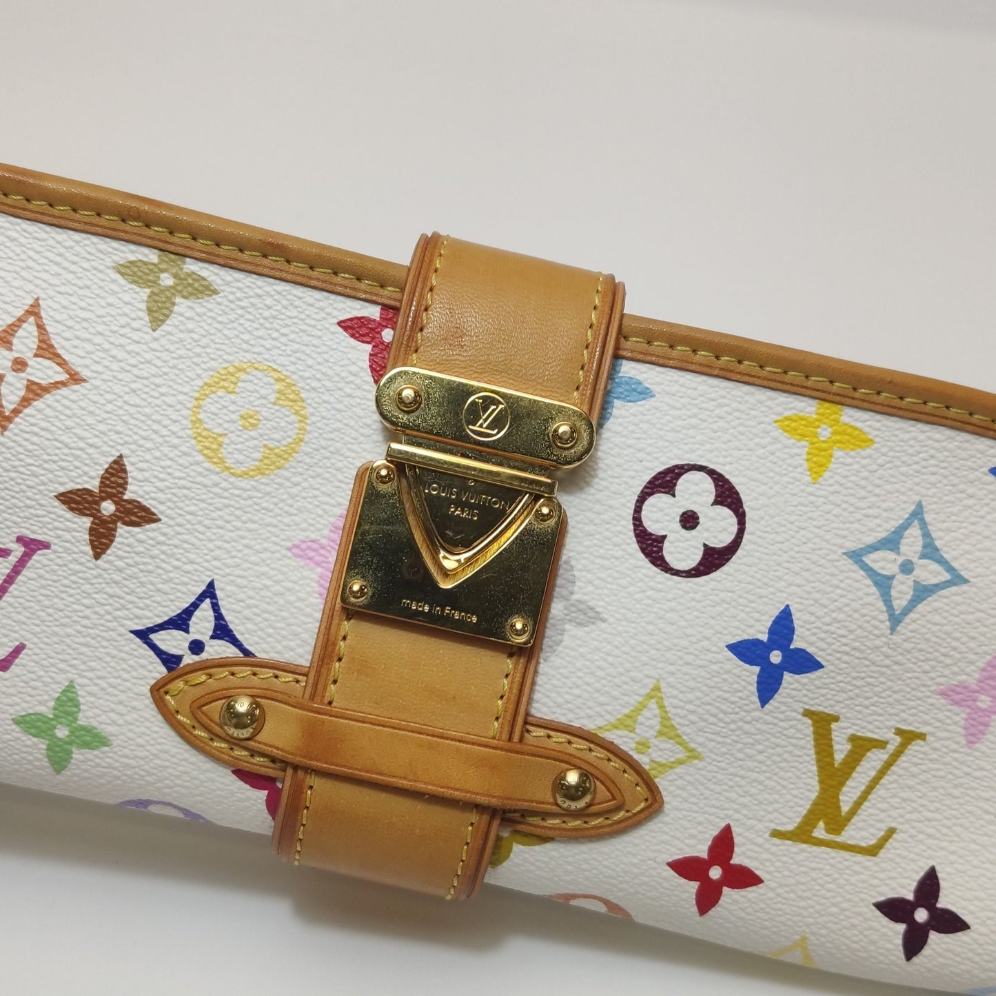 Preloved GLM-Shirley White Multicolor Snap Shoulder Bag 077850100154