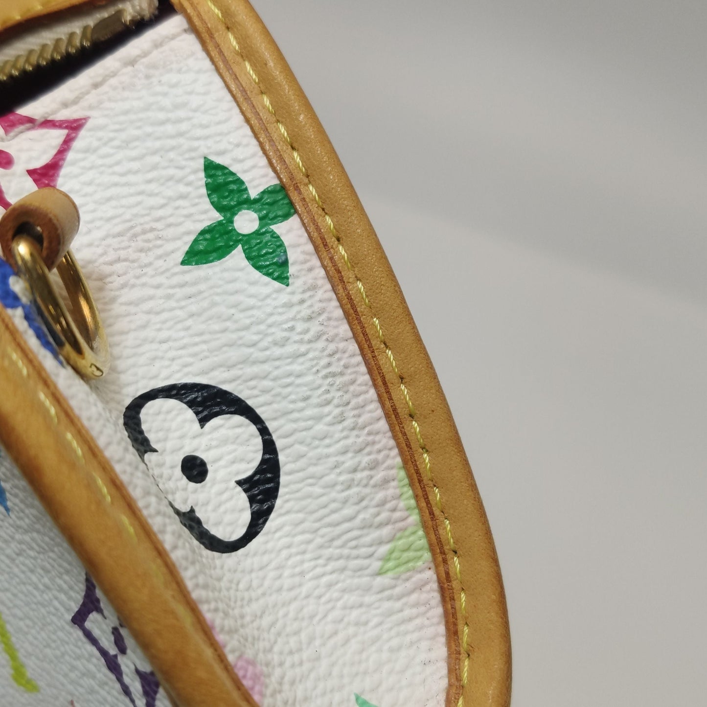 Preloved GLM-Shirley White Multicolor Snap Shoulder Bag 077850100154