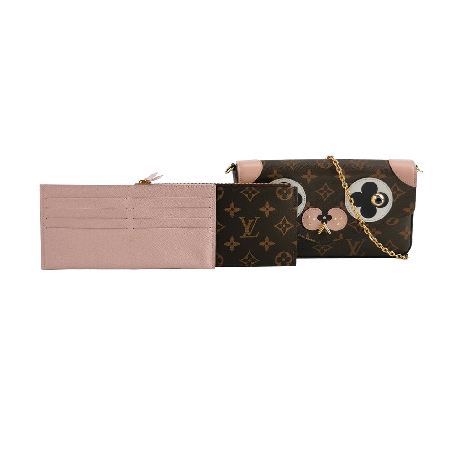 Preloved GLM-Pochette FÃ©licie Tri-fold Calfskin Dog Snap Crossbody Bag 250619781244590