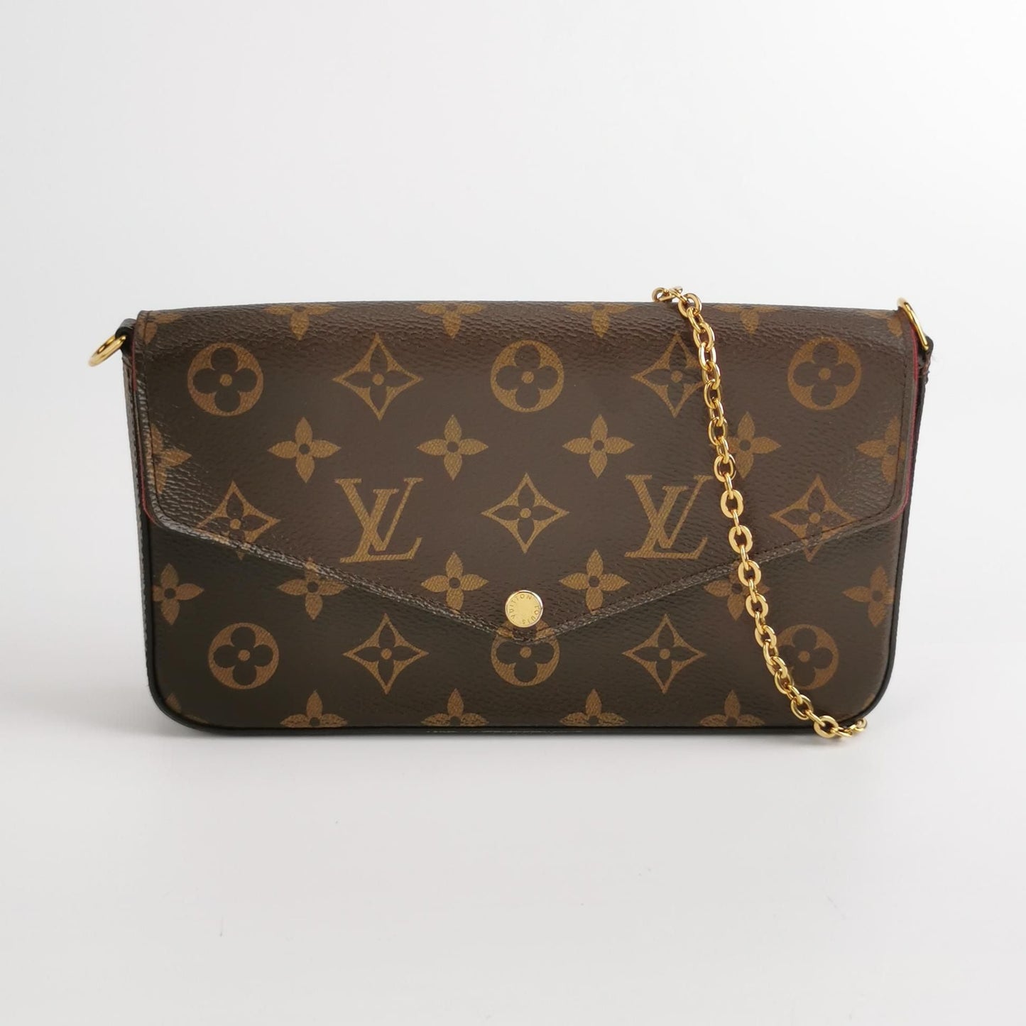 Preloved GLM-Pochette FÃ©licie Small Monogram Print Snap Crossbody Bag with Detachable Pouch 067853000464