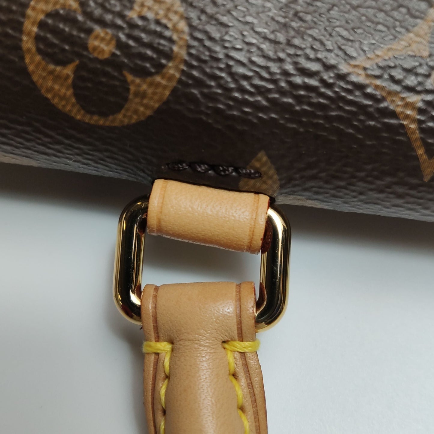 Preloved GLM-Marignan Leather Monogram Lock Crossbody Shoulder Bag 250630781259066