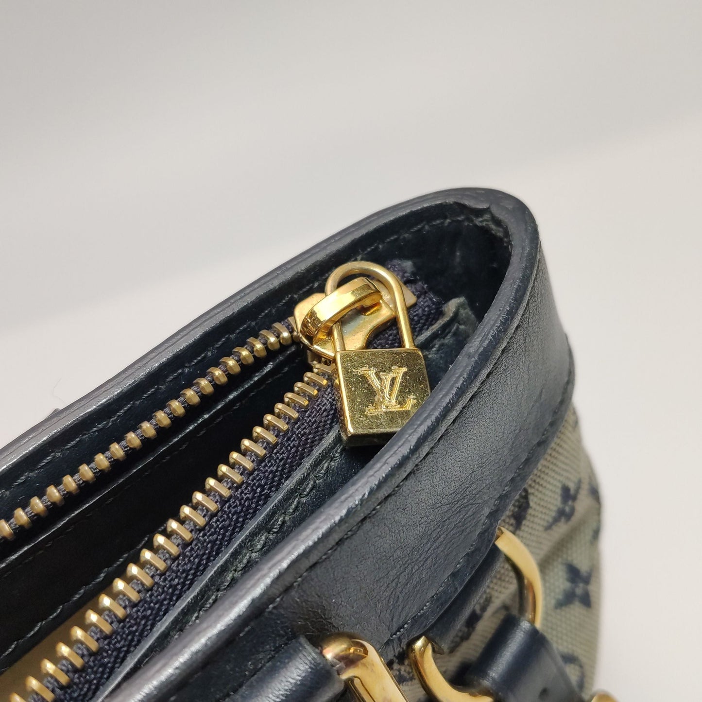 Preloved GLM-Lucille Canvas Monogram Tote Bag with Front Zip Pocket 250628781255766