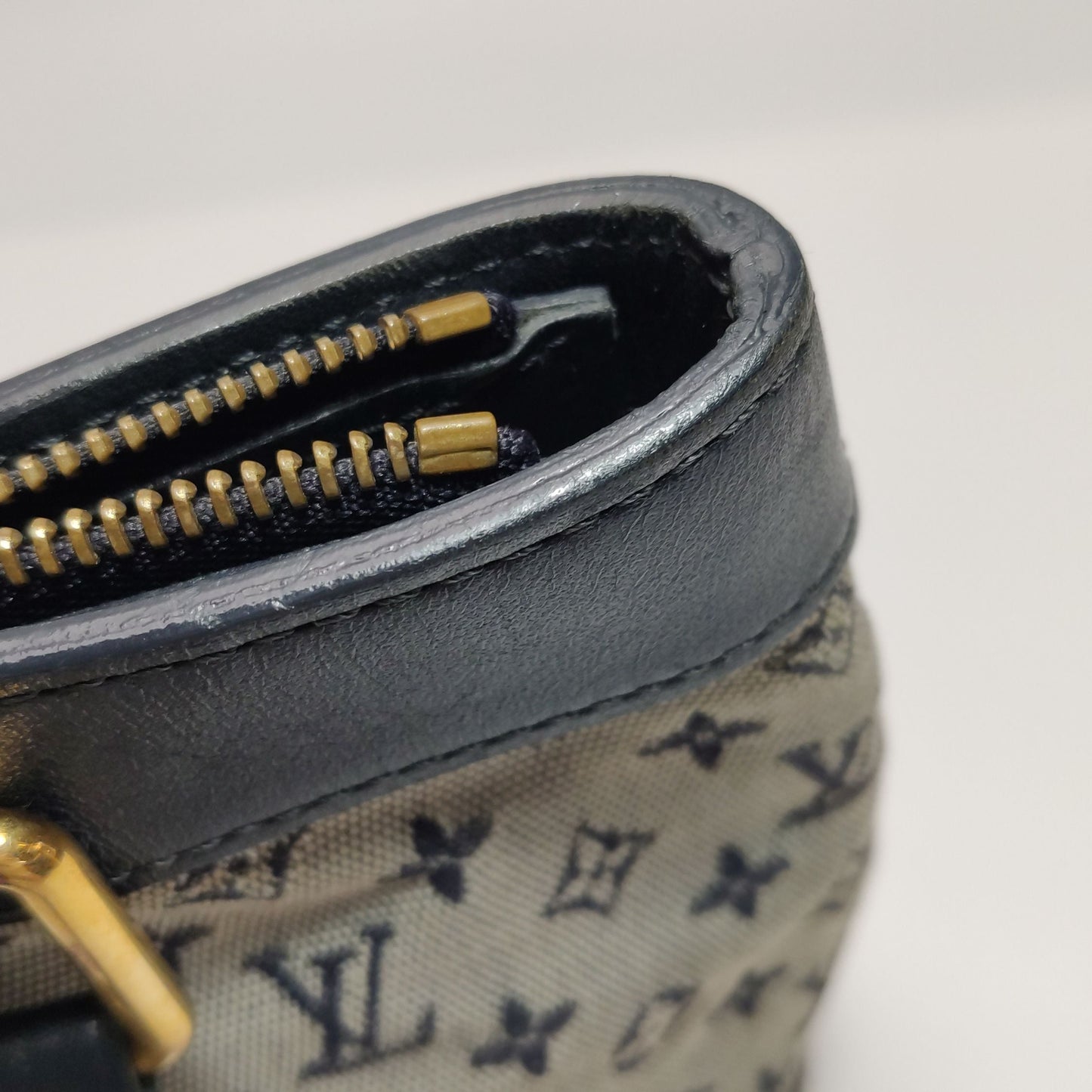 Preloved GLM-Lucille Canvas Monogram Tote Bag with Front Zip Pocket 250628781255766