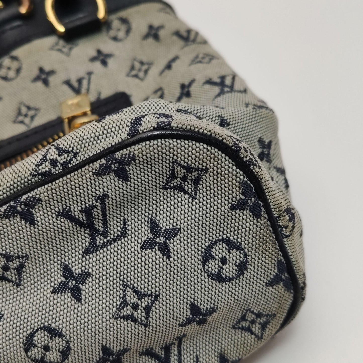 Preloved GLM-Lucille Canvas Monogram Tote Bag with Front Zip Pocket 250628781255766