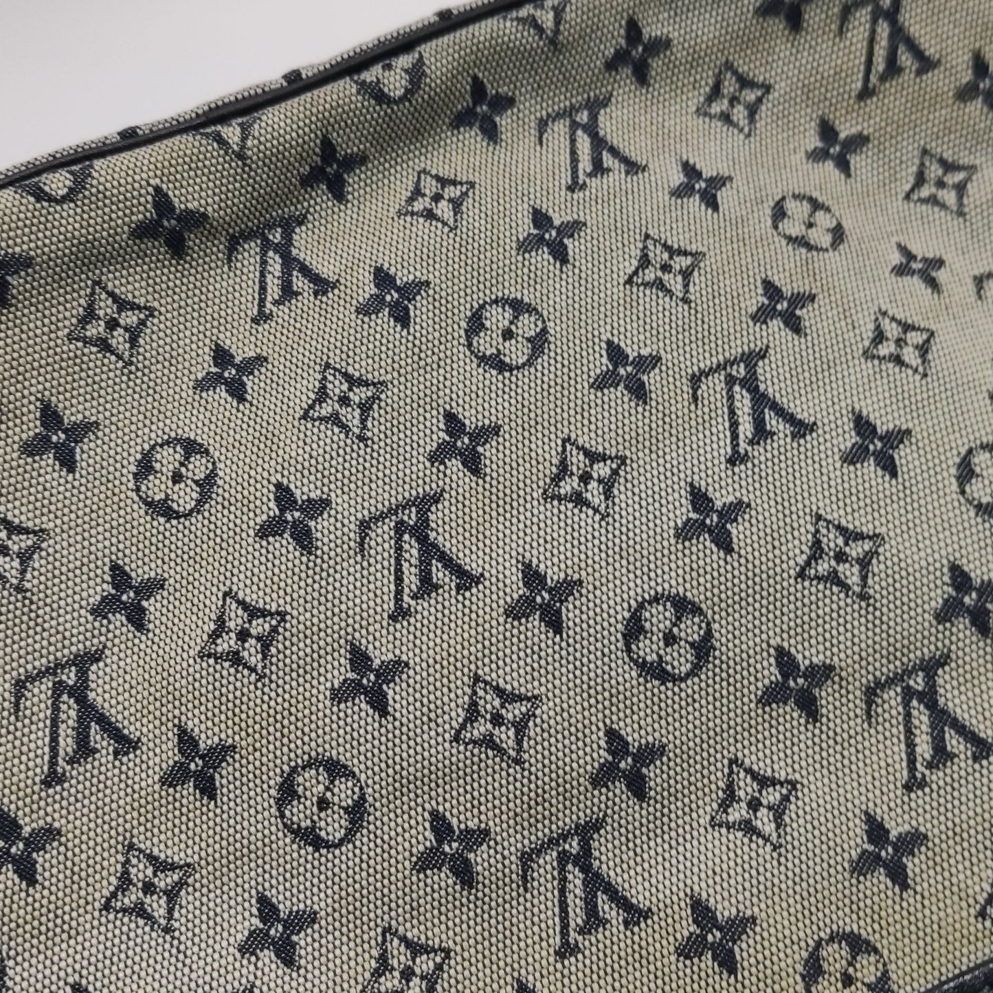 Preloved GLM-Lucille Canvas Monogram Tote Bag with Front Zip Pocket 250628781255766