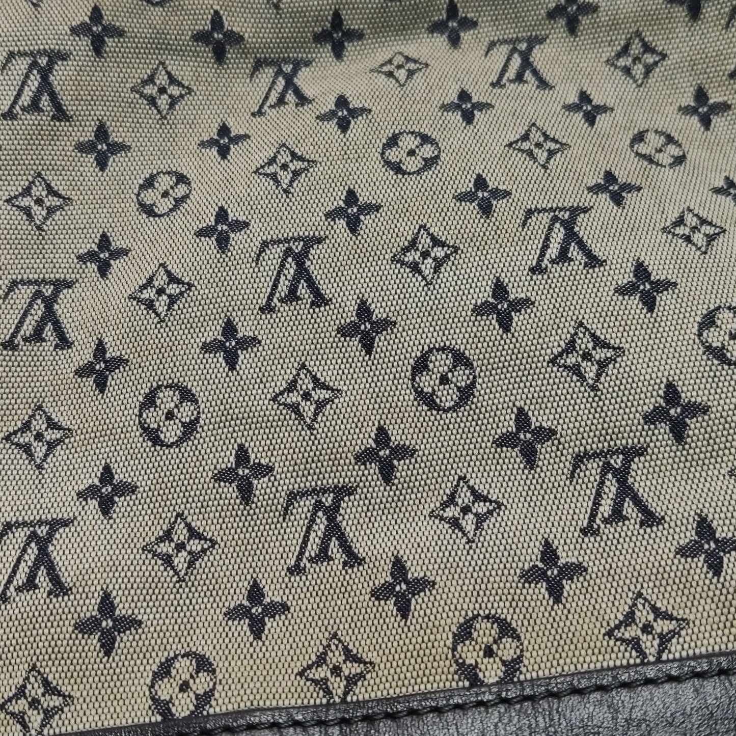 Preloved GLM-Lucille Canvas Monogram Tote Bag with Front Zip Pocket 250628781255766