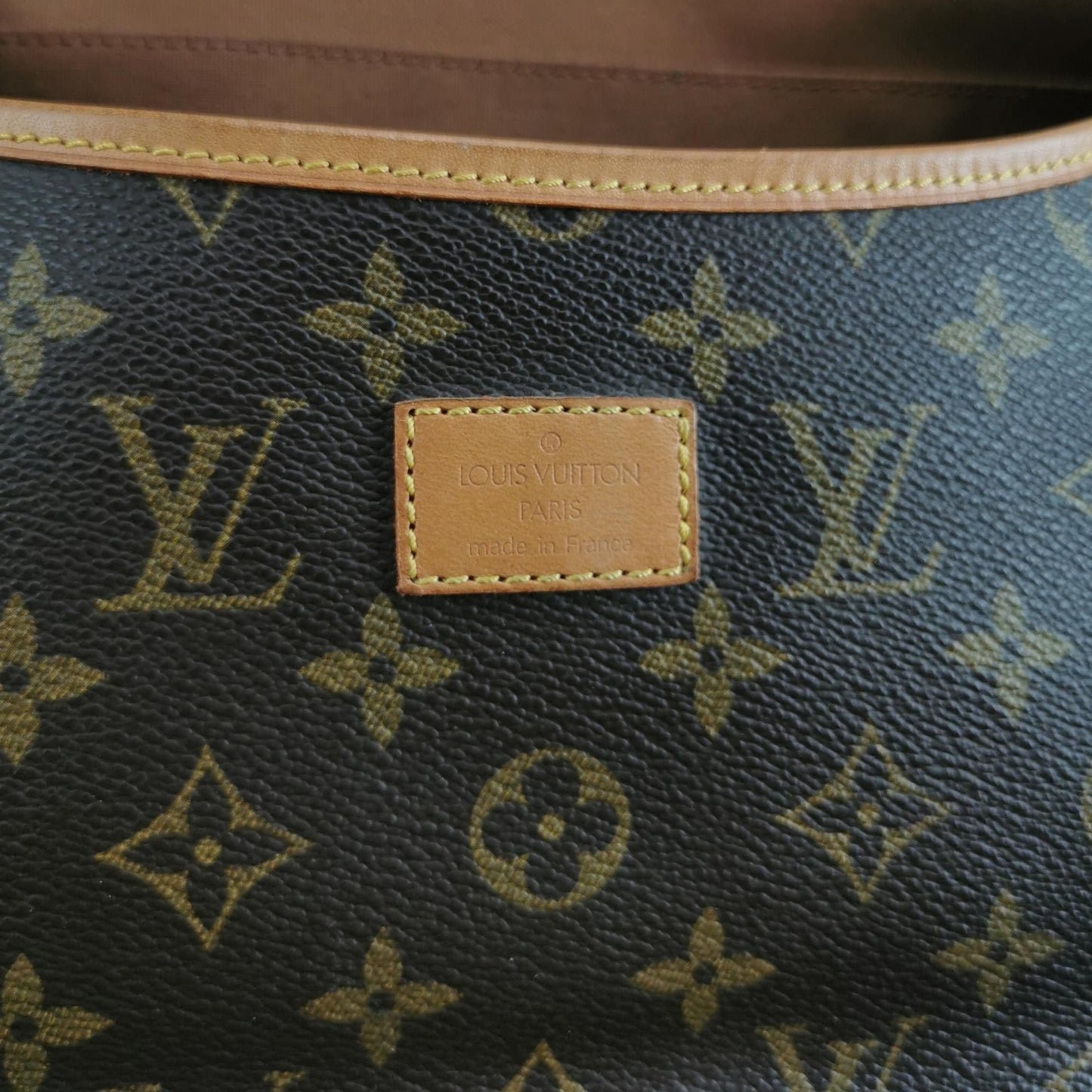 Preloved GLM-Saumur Twin Star Medium Tanned Leather Monogram Print Buckle  Crossbody Shoulder Bag 250622781248395