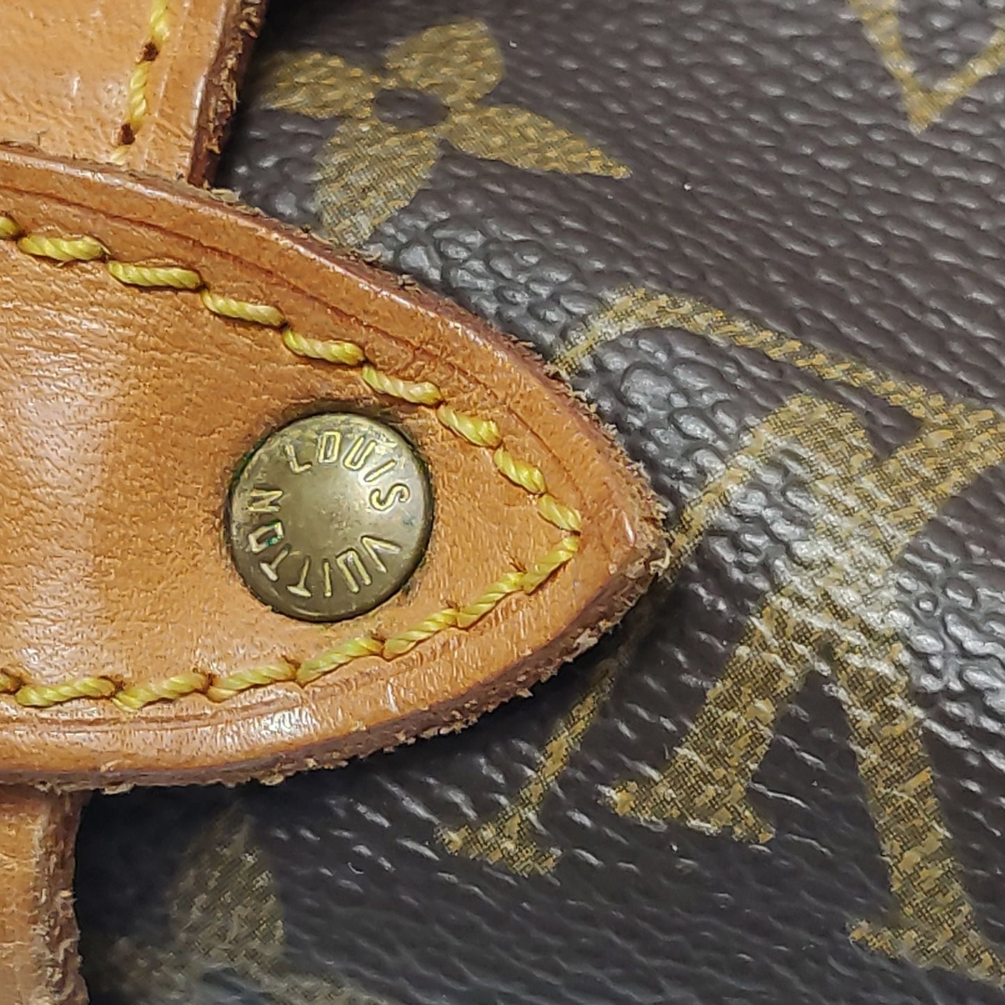 Preloved GLM-Saumur Twin Star Medium Tanned Leather Monogram Print Buckle  Crossbody Shoulder Bag 250622781248395