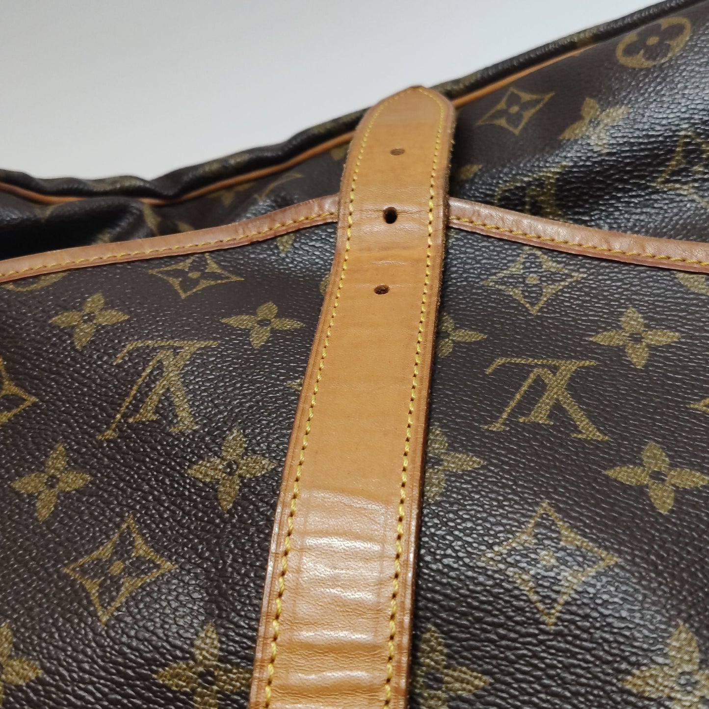 Preloved GLM-Saumur Twin Star Medium Tanned Leather Monogram Print Buckle  Crossbody Shoulder Bag 250622781248395