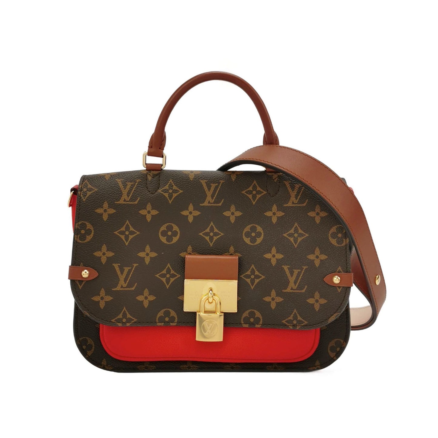 Preloved GLM-Vaugirard Leather Monogram Print Shoulder Bag 250622781248069