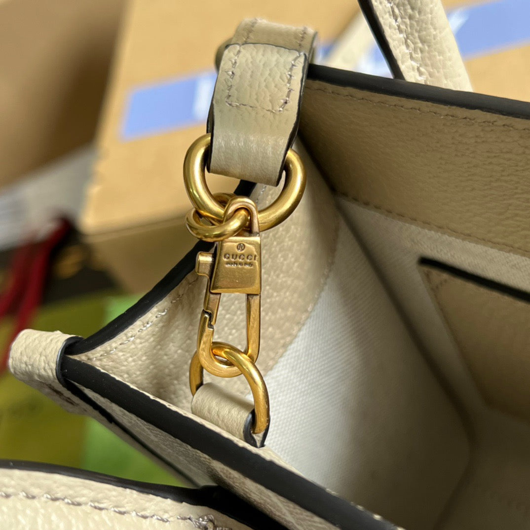 gg Mini Tote Bag With Interlocking G Beige For Women, Women’s Bags 7.8in/20cm gg ‎671623 UULBT 9683