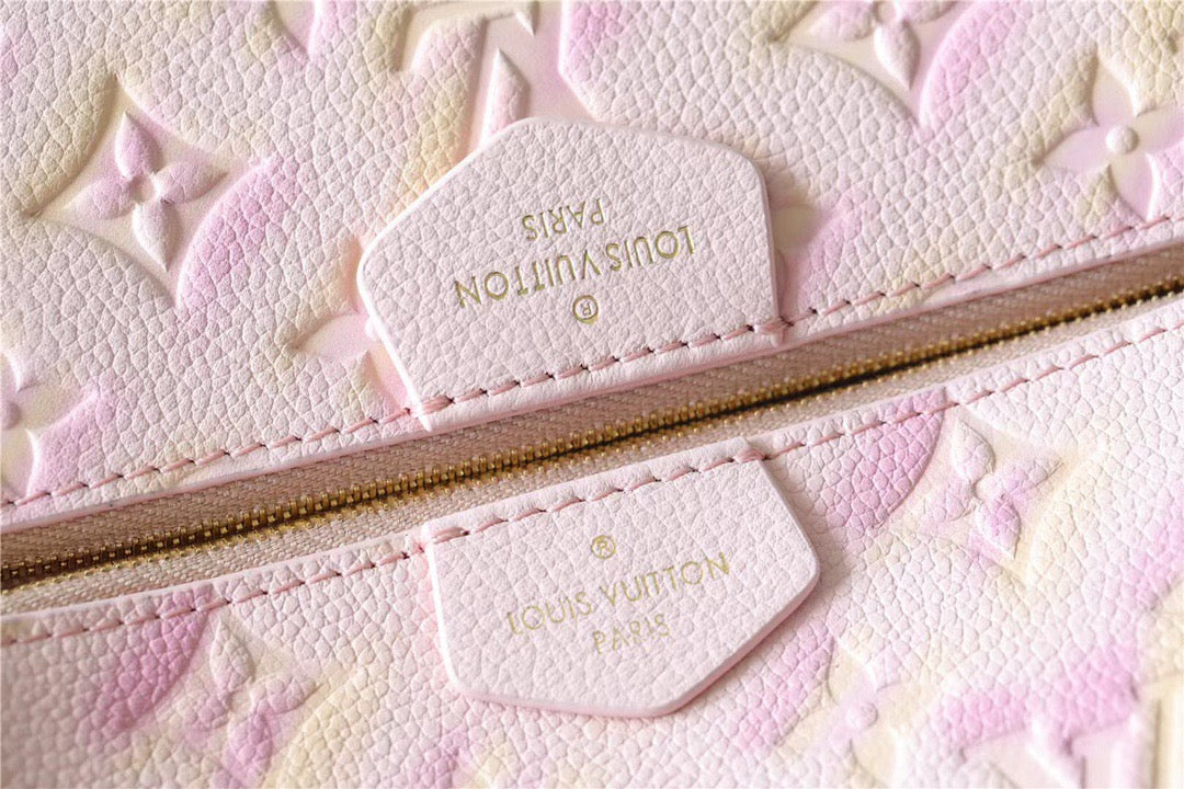LV Multi Pochette AcGLAMIssoires Monogram Empreinte Pink For Women, WomenÃ¢â‚¬â„¢s Handbags 9.4in/24cm LV M46093