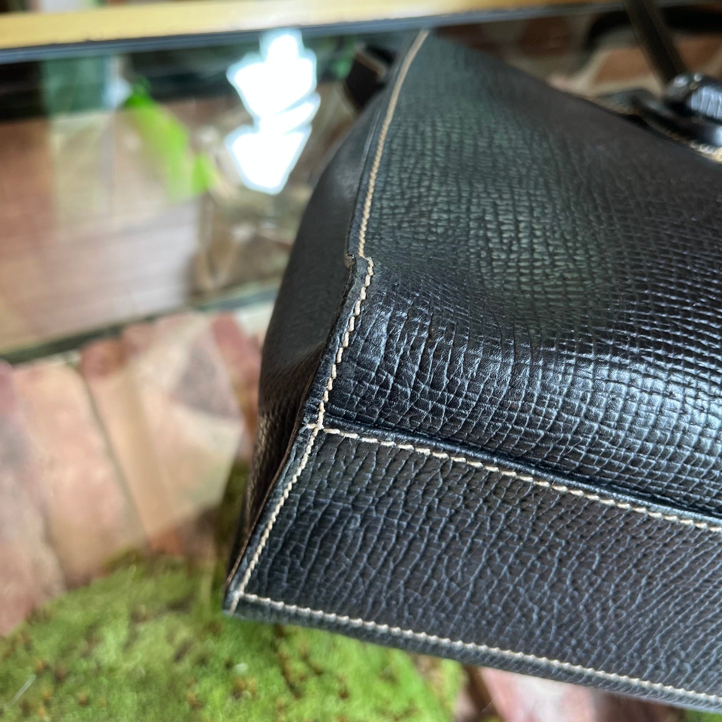LOEWE Vintage Toggle Black Leather Crossbody