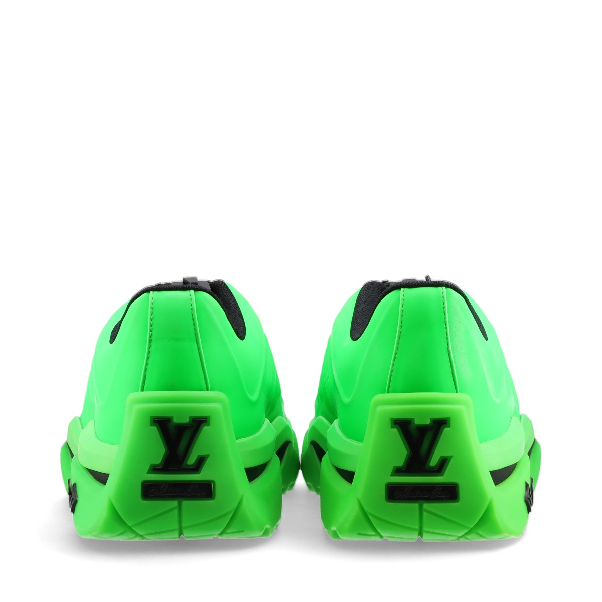 Louis Vuitton Millennium Line 21 Year Laver Trainers 9 Men Green  Black FD0251 Neon Color LV Logo  Cable Box  Bag