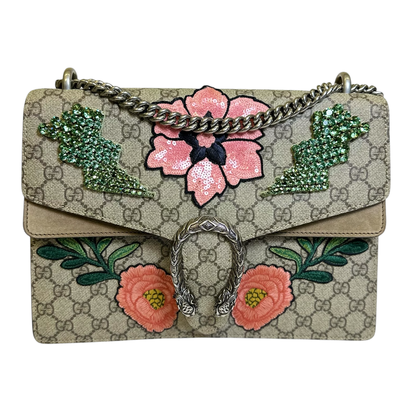 GLM-- Dionysus Bag Embellished GG Coated Canvas Medium