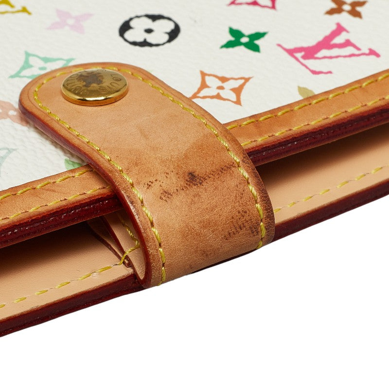 Louis Vuitton Multicolor Agenda PM Handbook Cover R20896 White PVC Leather  Louis Vuitton