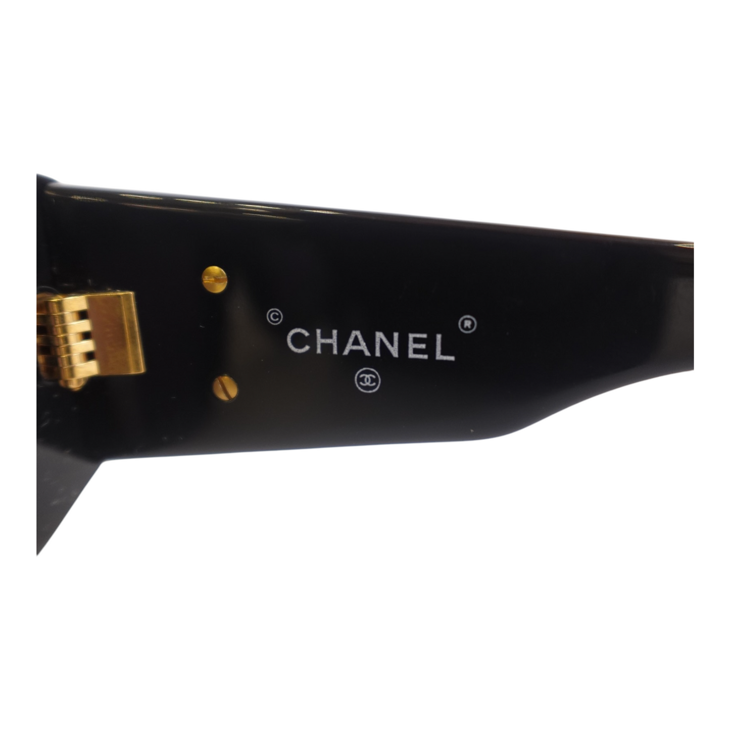 GLM-Black Rectangular GLM- Logo Sunglasses