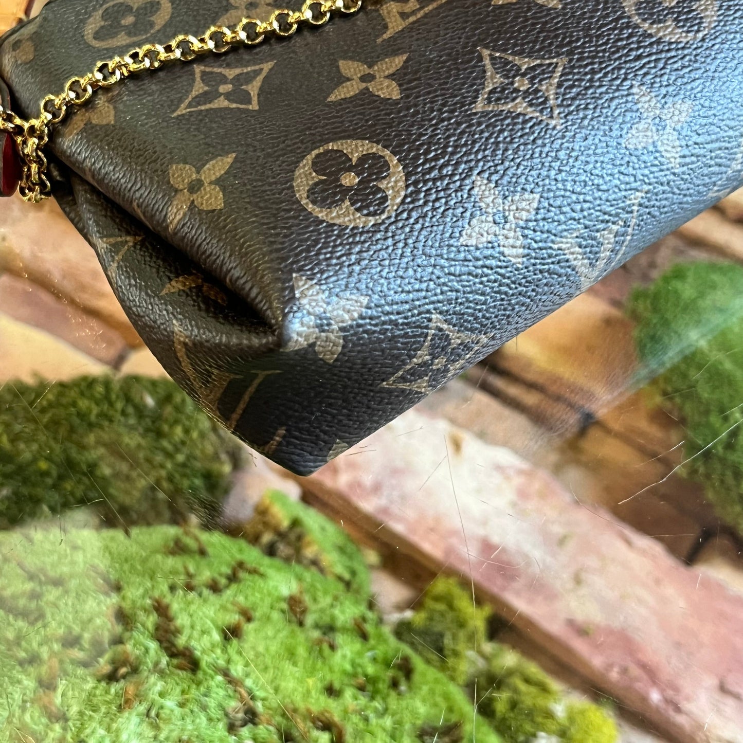 LOUIS VUITTON Pallas Clutch Monogram Canvas Crossbody