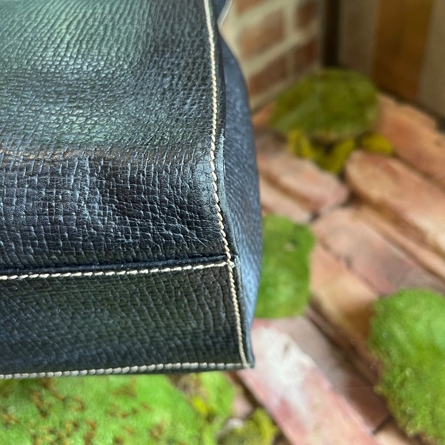 LOEWE Vintage Toggle Black Leather Crossbody