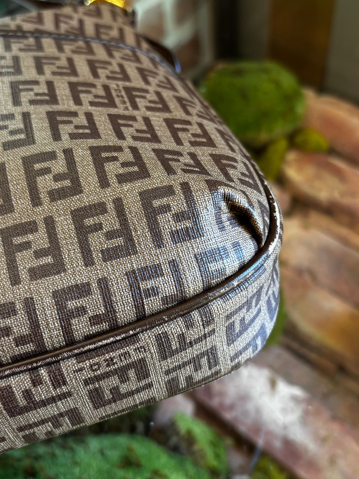 FENDI Brown Zucchino Spalmati Messenger