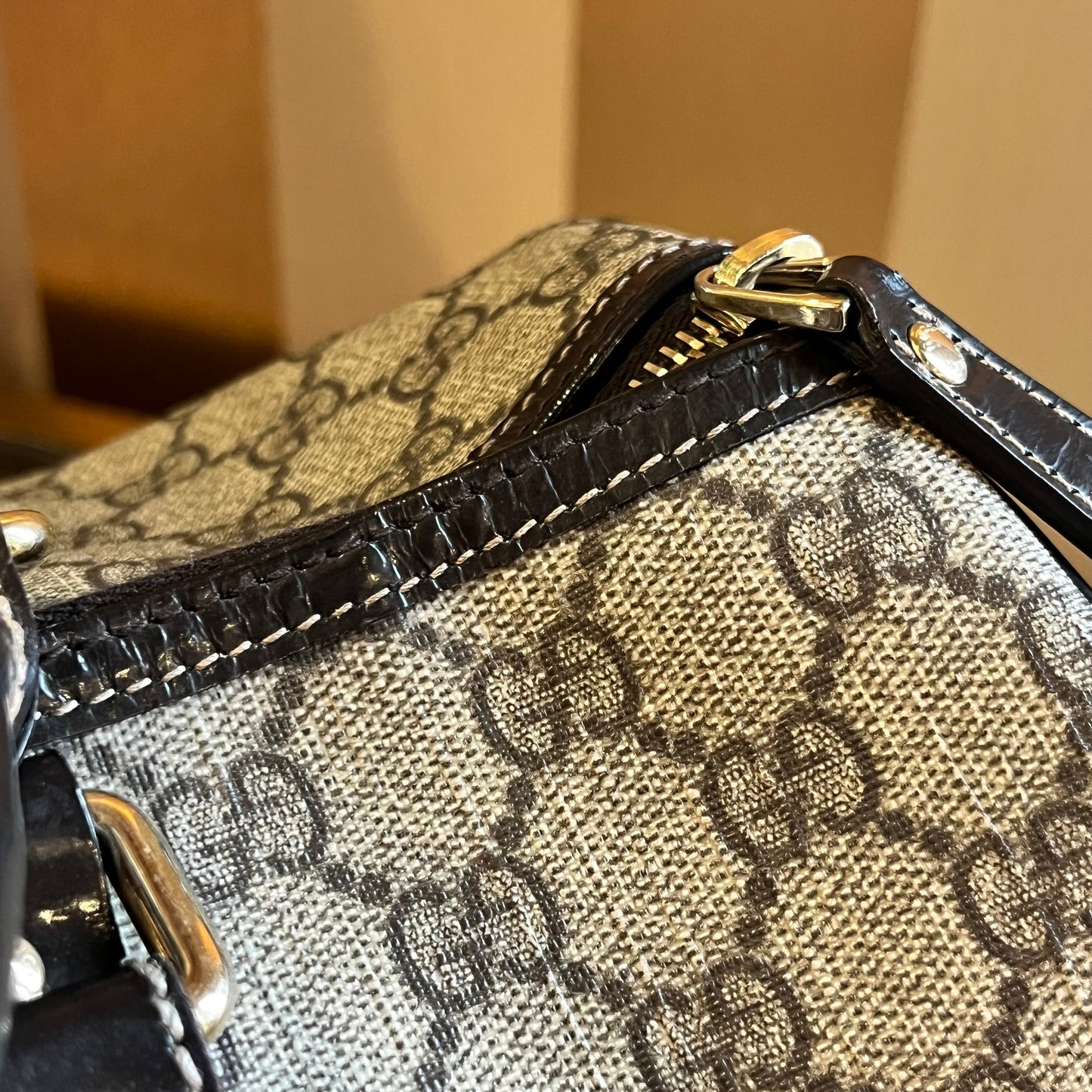 GUCCI Joy Boston Medium GG Coated Canvas Satchel Bag